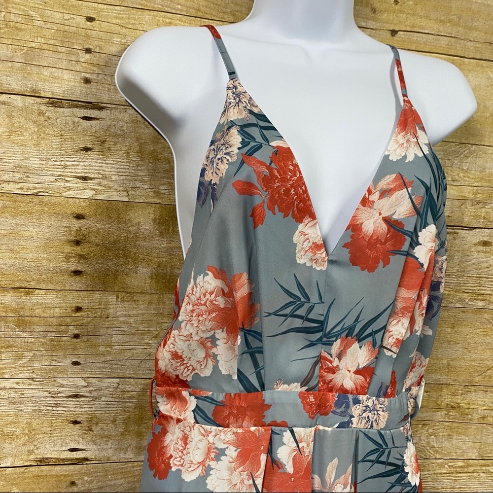 J’Atiste by Amy long line pants jumper romper floral print size medium - Picture 4 of 16